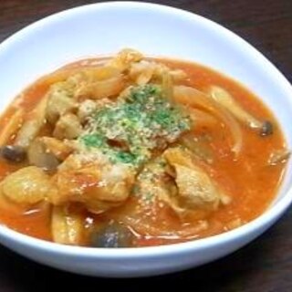 鶏肉ときのこのトマト煮こみ